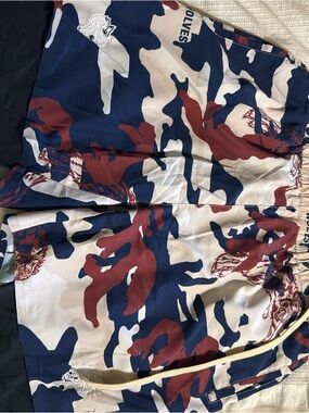 Darc Sport Men's Athletic Shorts in Navy, Burgundy, Cream Camo